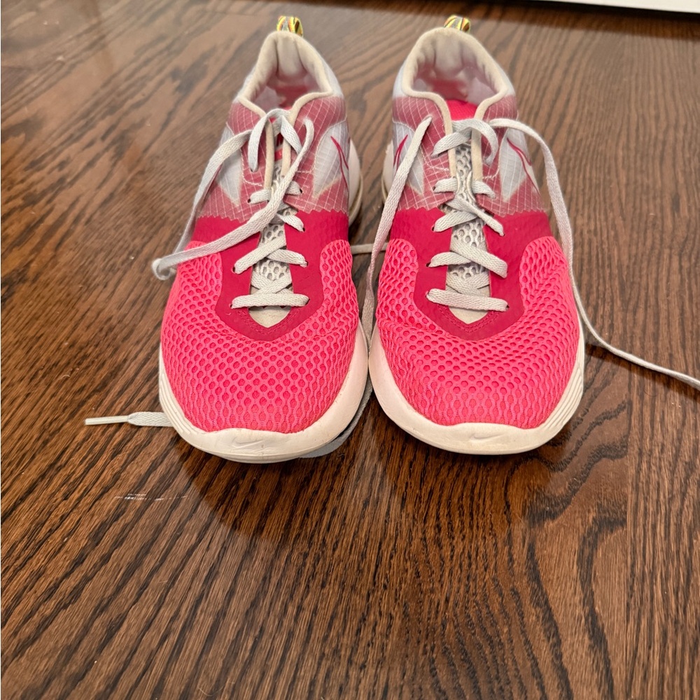 Women’s Nike LunarMTRL  Pink and White Athletic Sneakers